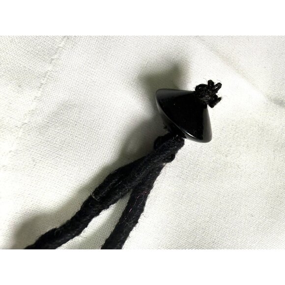 VTG Tribal Mask Pendant Necklace African Modernist Brutalist Silver Tone Beaded - Picture 6 of 7